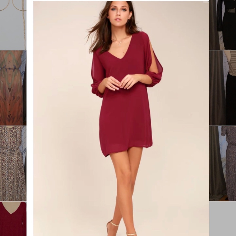 Open Sheer Sleeve Dress